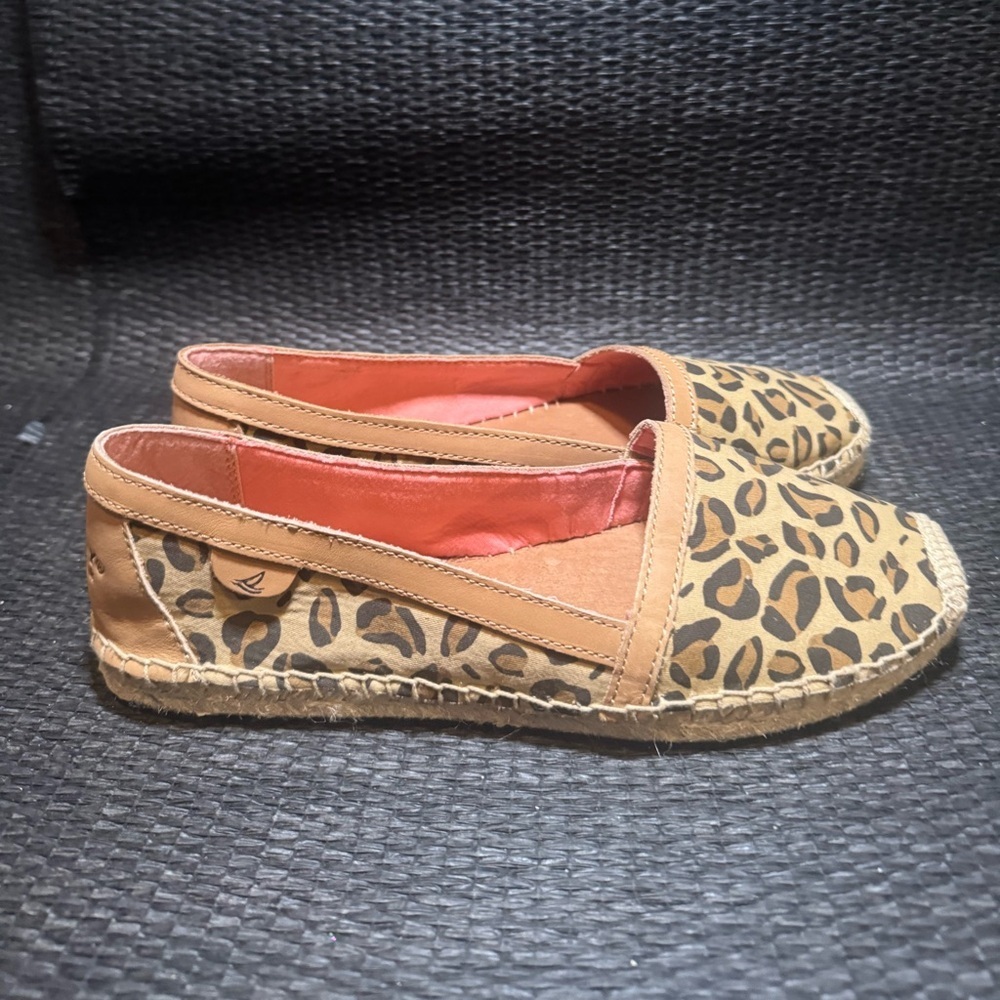 Sperry Tan and Pink Top-Sider Loafers
